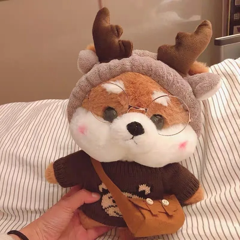 Игрушка плюшевая в виде милой собаки Сиба-ину 30 см | Игрушки и хобби