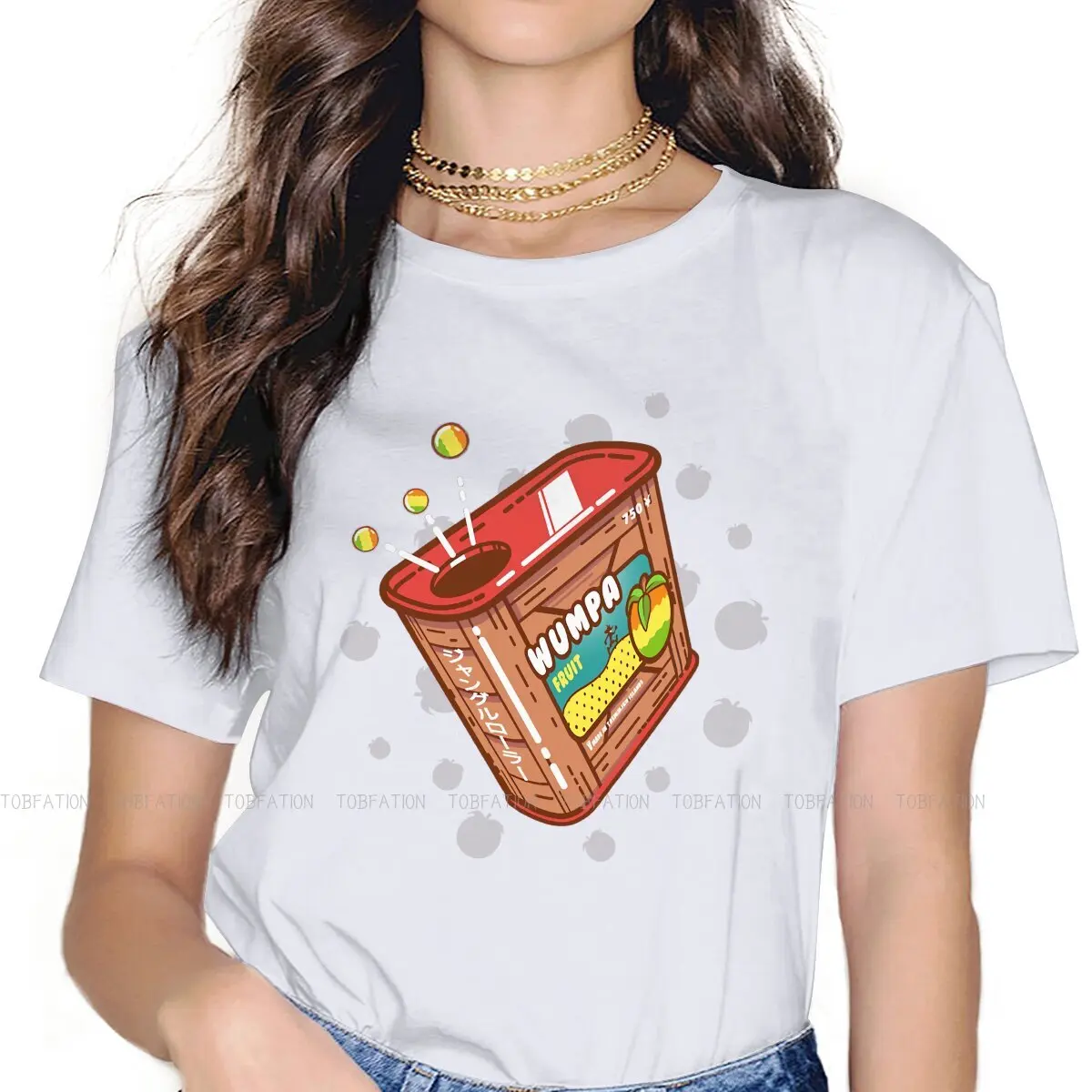 Wumpa Fruit Maglietta Da Donna Crash Bandicoot Game Ladies Tees Kawaii Cotton Tops Maglietta Di Base 4Xl Loose Hipster