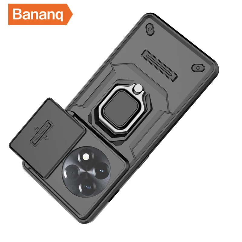 Étui de protection d'objectif d'appareil photo Bananq Slide 11 11R ACE 2 avec anneau magnétique et support pour OnePlus Nord N30 CE3 Lite_voghion.com
