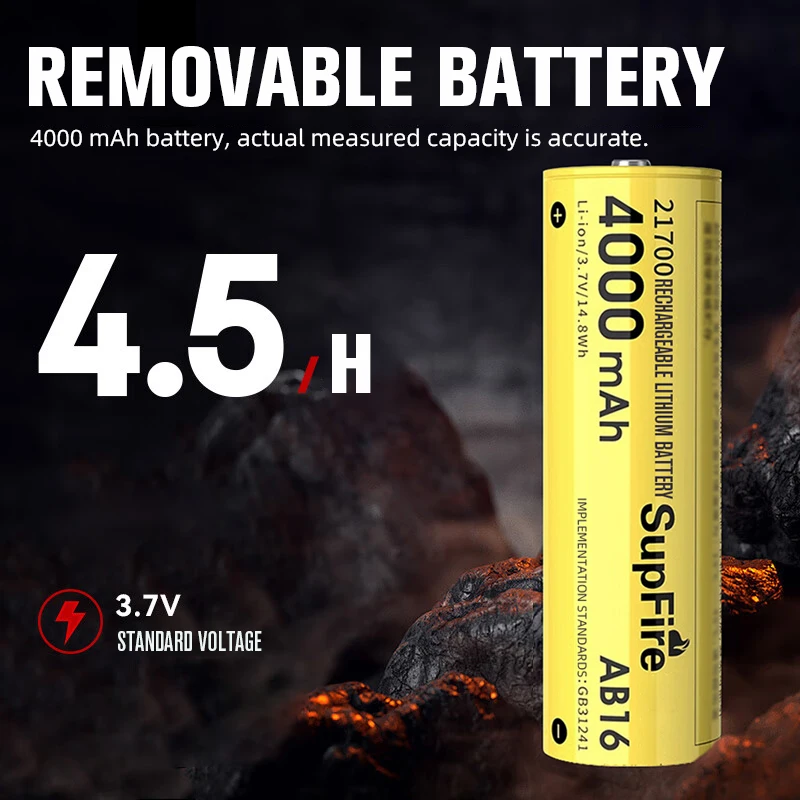 SUPERFIRE MX96-S LED 손전등 21700 강력한 USB C 충전식 전술 토치, 듀얼 스위치 휴대용 캠핑 조명, 신제품