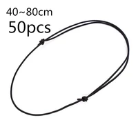 10/50pcs 1.0/1.5/2.0MM cordon en cuir noeud coulissant réglable longs colliers ras du cou pour la fabrication de bijoux résultats fournitures en gros 1