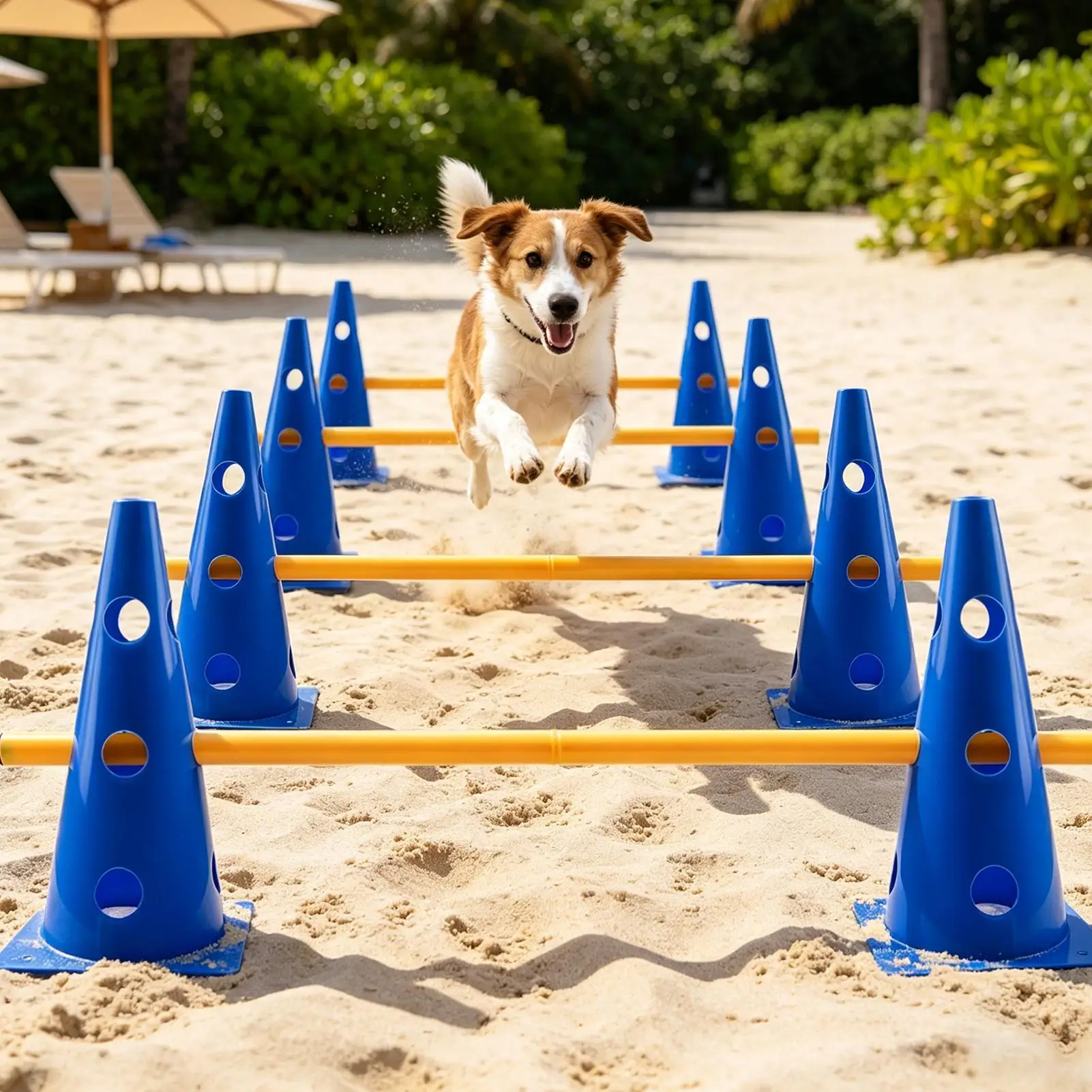 Set per Percorso Agility per Cani, Ostacoli e Coni, Attrezzatura per Esercizi, Set da Giardino per Cuccioli e Cani di Piccola, Media e Grande Taglia - immagine 5