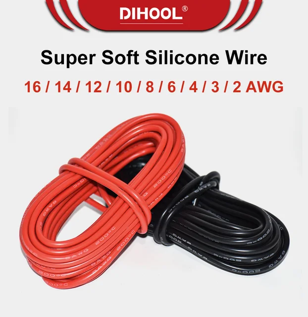 50m/Roll 4awg Heat-resistant Super Soft Silicone Cable 25mm2 Tin-plated  Copper Wire for Battery,Inverter,UPS - AliExpress