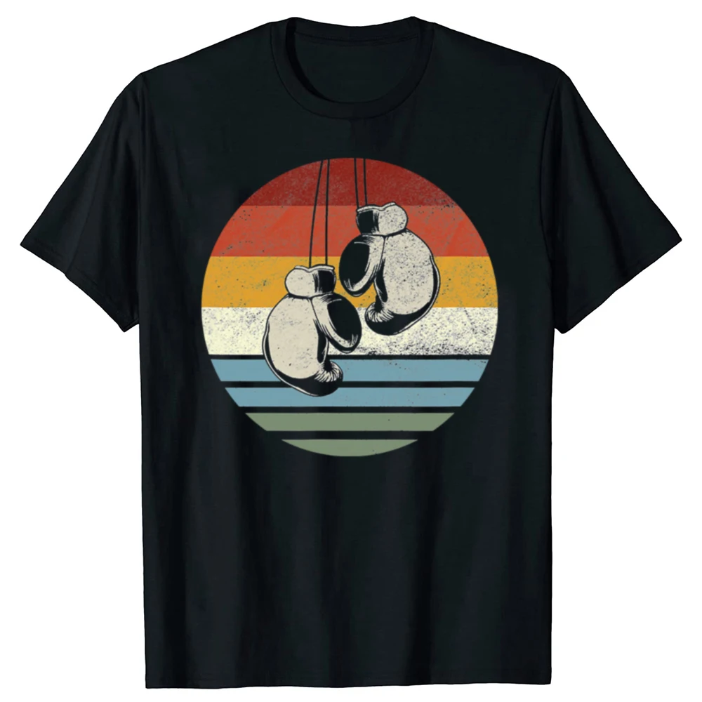 Lustiges Boxen-Klassiker-Vintage-Retro-Boxsport-Kickboxen-Kampf-Grafik-T-Shirt für Herren, Baumwolle, Humor-T-Shirt, kurzärmelige Kleidung