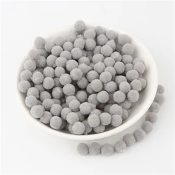 Wholesale 8mm Soft Fur Pompoms for Arts, Crafts, and Home Décor (23 light gray)