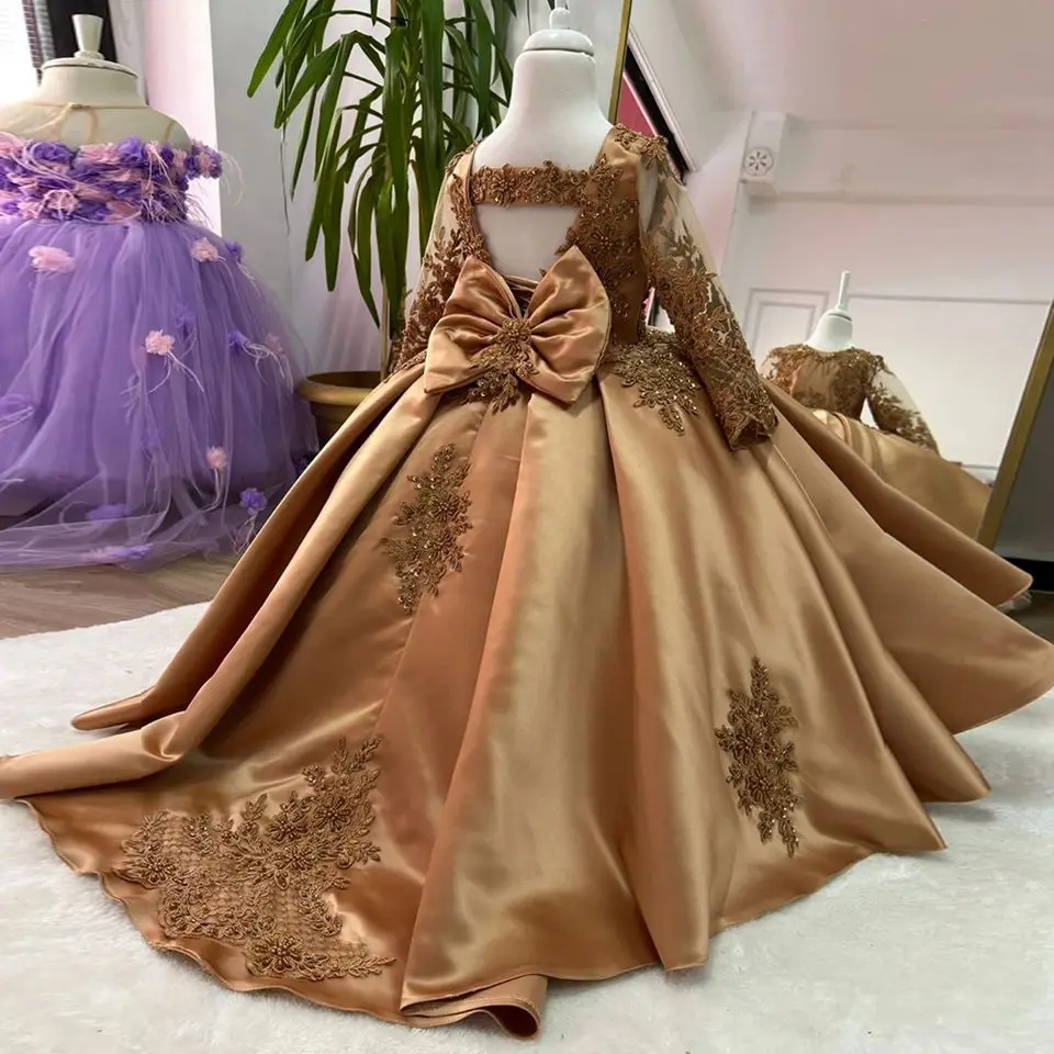 Buy Rust Orange Ball Gown With Ruffle Frills And Embroidery