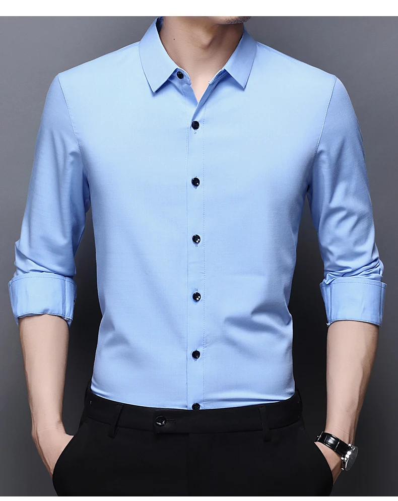 short sleeve button up Top Quality New Fashion Brand  Slim Fit Mens Fashion Dress Shirts Formal Long Sleeve Solid Color Casual Korean Dress Clothes designer short sleeve shirts