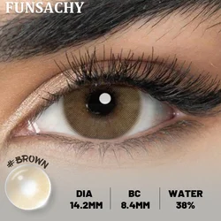 Enhance Your Look: Yearly Green & Brown Cosmetic Contact Lenses for Beauty Transformation (ATHENA - BROWN)