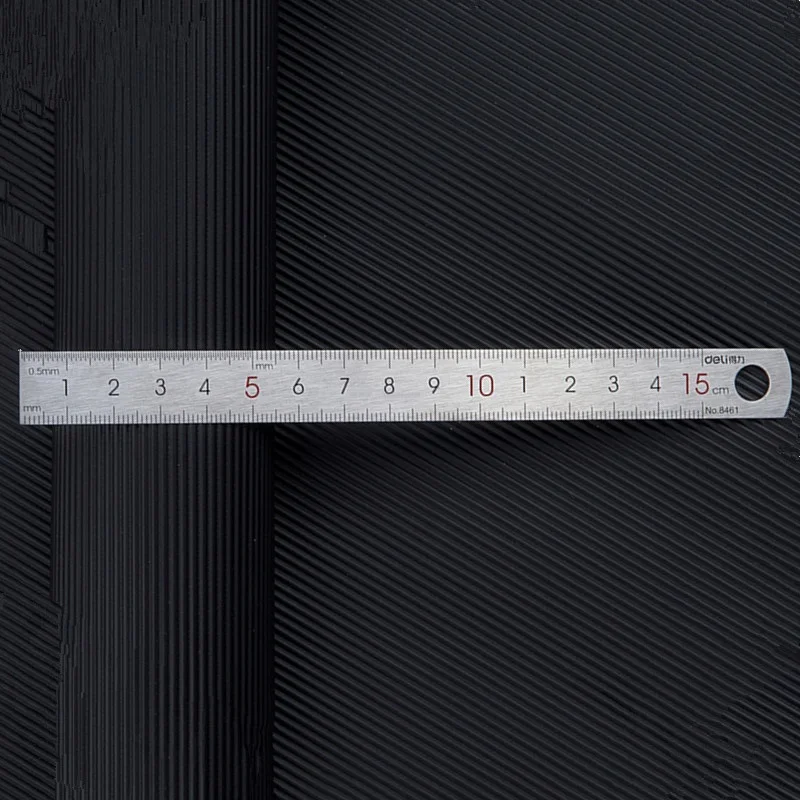 Deli 15cm Stainless Steel Metal Straight Ruler CM Scale Student Artist Measuring Drawing Tool Office School Supply Stationery deli 8461 ruler scale 15cm long no belt stainless steel ruler measuring instrument metal straight ruler