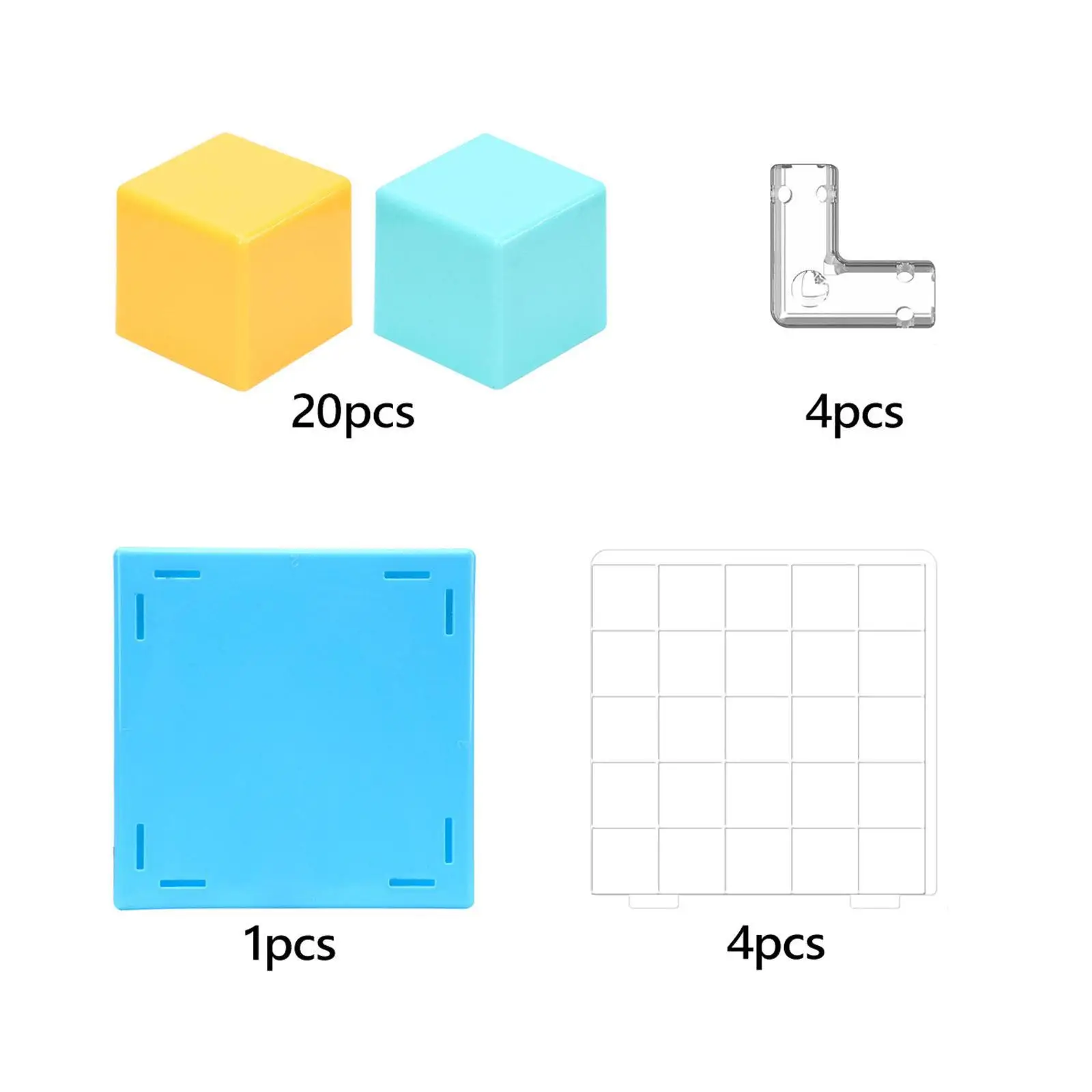 Small Cube Blocks Mathematics Tool Cubic Positioning Grid Educational Toy Math Learning Cubes for Problem Solving Skills Kids