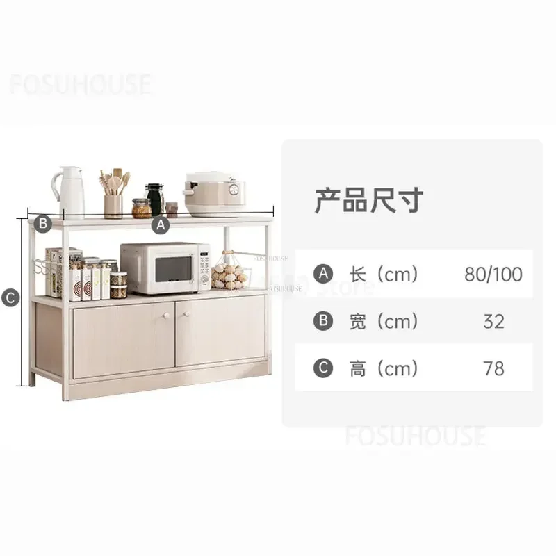 Nordic Multi-layer Kitchen Cabinets Modern Kitchen Furniture Home living room Storage Cabinet with Door Wooden Storag Rack Y 6
