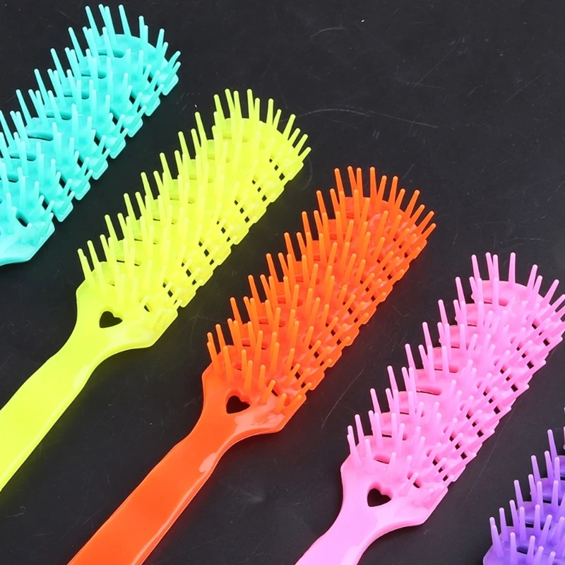 SPAZZOLA PER CAPELLI RICCI FINI LISCI MOSSI BAGNATI ROTONDA OVALE HAIR STYLIST - Foto 2