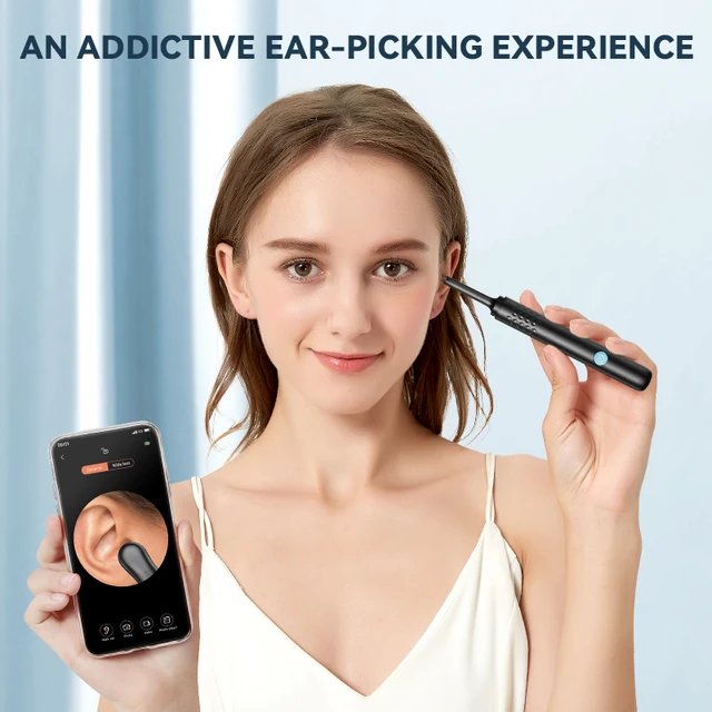 EarFairy Otoscopio Pulisci Orecchie Con Telecaera 1080P 3,5 HD - Foto 2