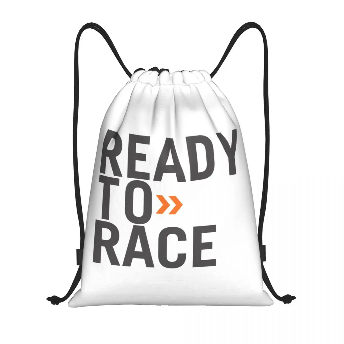 

Ready To Race Drawstring Bag Men Women Portable Gym Sports Sackpack Motorcycle Rider Racing Sport Training Storage Backpacks