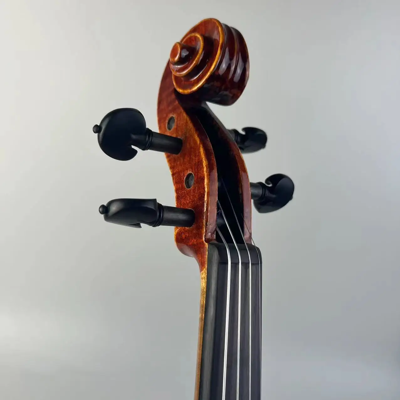 High Grade Solid Wood Violin, Handmade Cashew Paint, Professional Pattern Solid Wood Violin for Performance Grading
