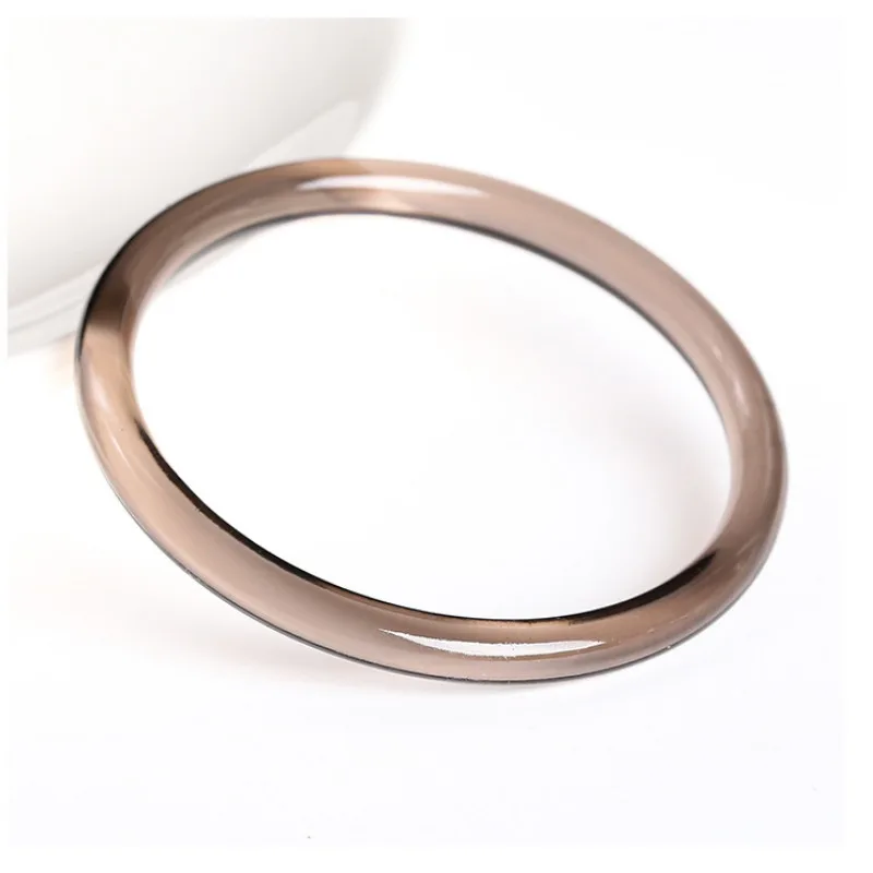 Natural Genuine Ice Obsidian Round Bangle Bracelet Fashion Charm Jewelry Accessories Hand-Carved Amulet Gifts for Women Luxury