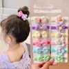 6pcs High-value Korean Cute Hair Rope Bowknot Elastic Hair Ring Princess No Harm Hair Band Kid Hair Accessory 1