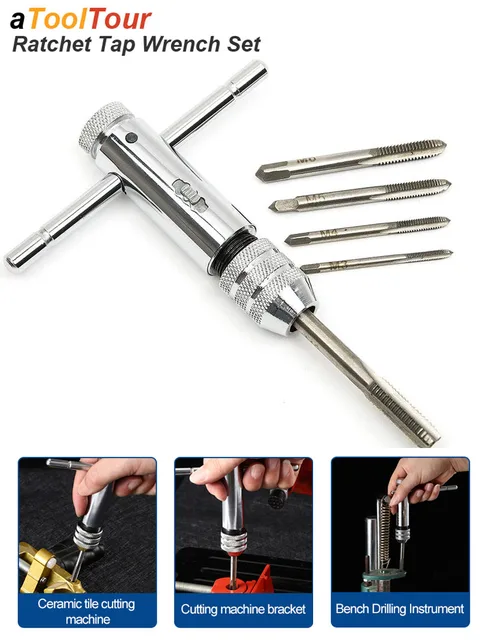 Maniglia A T Regolabile Con Cricchetto - Per Maschi M3-M8, Utensile Professionale - Foto 7