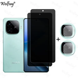Advanced Privacy Tempered Glass Screen & Camera Protector for Vivo iQOO Z9 Turbo (2 Glass and 2 Lens)