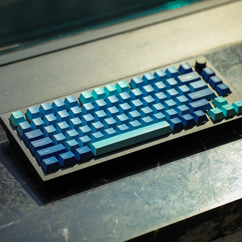 Chaves Conjunto Gmk Voyage Azul Keycap Pbt Duplo Tiro Chave Tampões Cherry Perfil Keycaps para 64 68 84 87 98 104 Teclado Mecânico 156 - Imagem 3