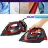 2400W Electric Steam Iron 220V Cordless Charging Steam Iron 5 Speed Adjustable Clothes Ironing Steamer ABS+Ceramic Soleplate 4