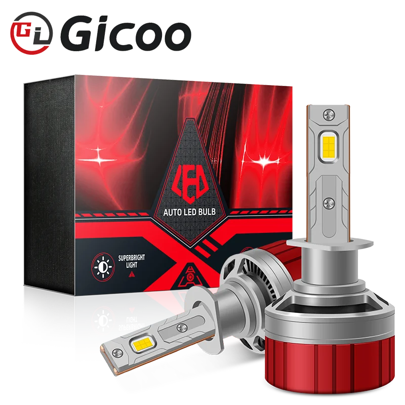 GICOO X25 LED 헤드라이트 20000LM LED 캔버스 차량용 램프 H1 H3 H4 H7 H11 H13 H27 9005 9006 9007 9012 안개등 자동차 라이트 160W