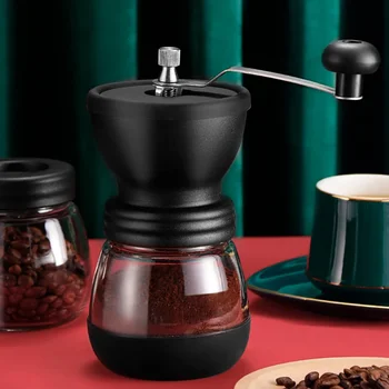 Wholesale Hand Crank Coffee Mill – Ceramic Core Manual Coffee Grinder with Glass Jar 1