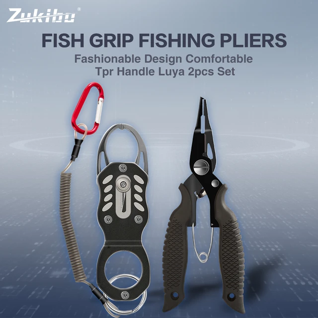 ZUKIBO Multifunction Fishing Pliers Stainless Steel Fishing Gripper Professional  Fishing Lip Grabber Tool Fish Grabber Clip - AliExpress