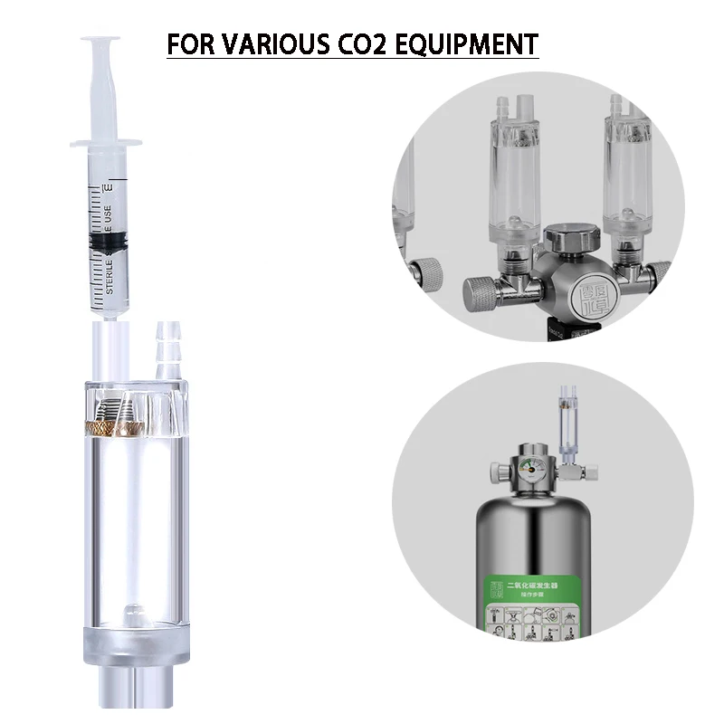 Aquarium CO2 Bubble Counter Water filled sealed bubble recorder Fish tank CO2 generator Pressure reducing valve accessories 4