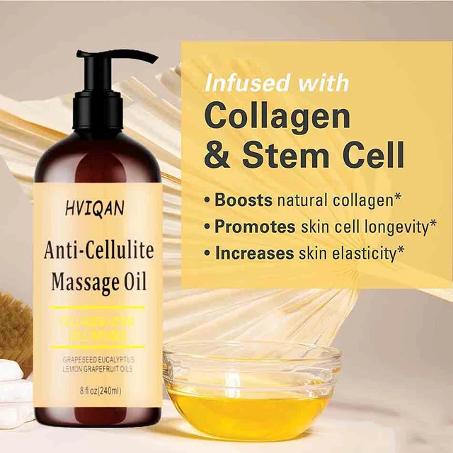 Massage Oil & Anti Cellulite Oil - Muscle Relaxation Oil, 100% Natural Anti  Cellulite Treatment, Helps Firms Skin, Slims & Reduces Fat Appearance