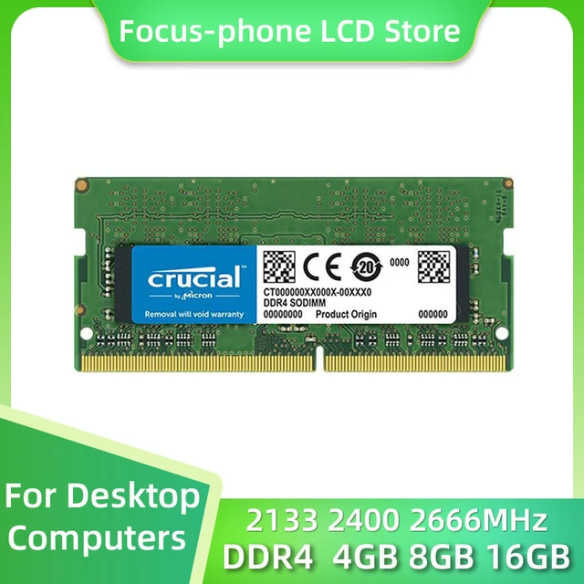 Crucial 4GB 8GB 16GB DDR4 RAM Memory 2133 2400 2666Mhz PC4-19200 21300  25600 SODIMM RAM 1.2V 260-Pin For Laptop Notebook Memory - AliExpress