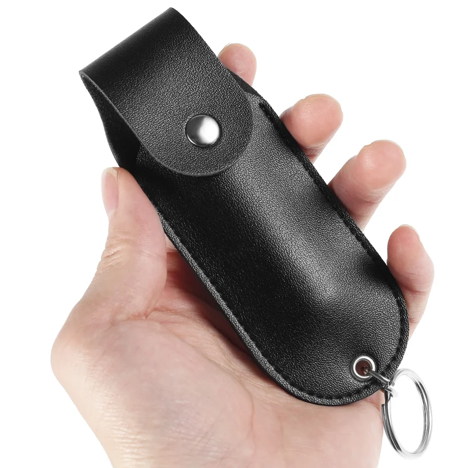 Étui Porte-Clés Pour Spray Au Poivre - Lot De 2 En Cuir PU - 13 X 5 Cm - Protection Et Transport Facile