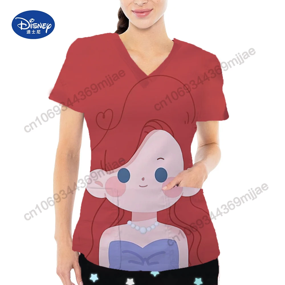 

Женская футболка с V-образным вырезом и карманами