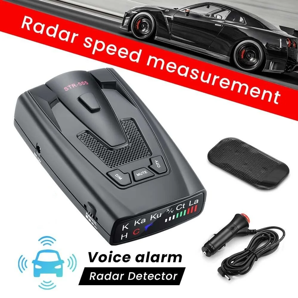 STR555 Car Radars Detector Sensitive Vehicle Speed Alert Alarm Warning