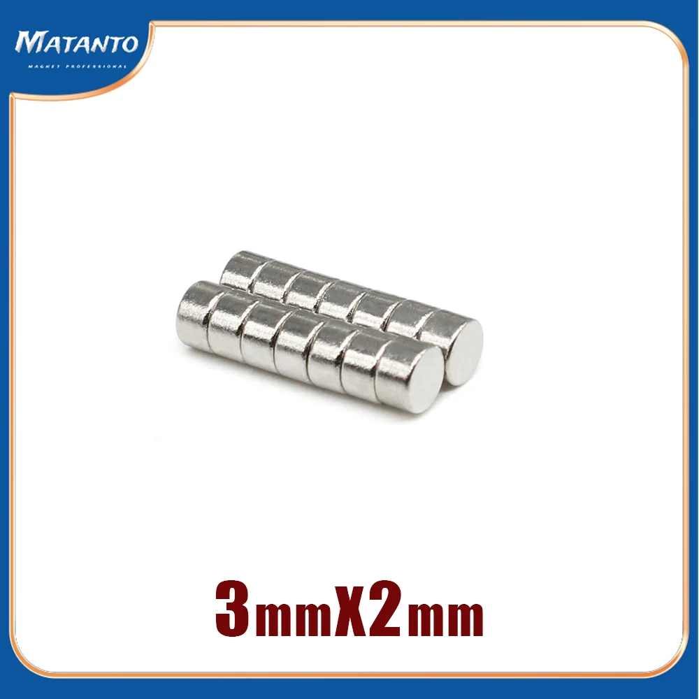 

100/200/500/1000/2000/5000PCS 3x2 Minor Disc Search Magnet Small Round Magnets 3x2mm Neodymium Permanent Magnets Strong 3*2 mm
