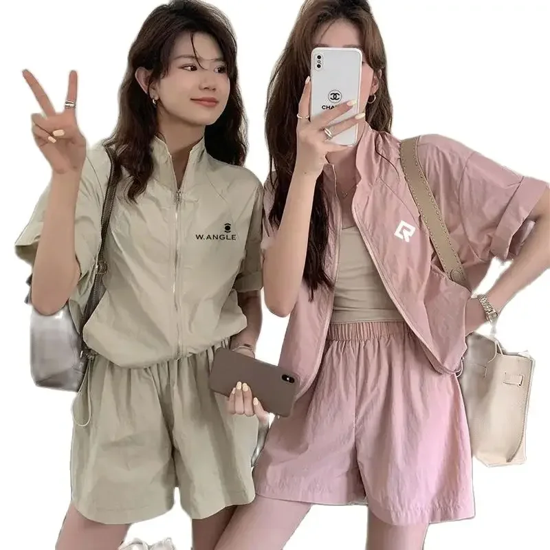 High Quality Golf Suits Women Summer Golf Wear New Two Piece Set Korean Golf Clothing Women Golf Shorts Sunscreen Gofl Shirt