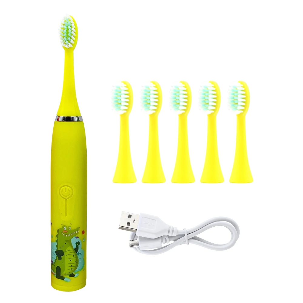 thumbnail image 1 of Cepillo de dientes eléctrico para niños, cepillo de dientes sónico recargable, 4 modos, cepillo de dientes con cabezal de repuesto, 1 of 5