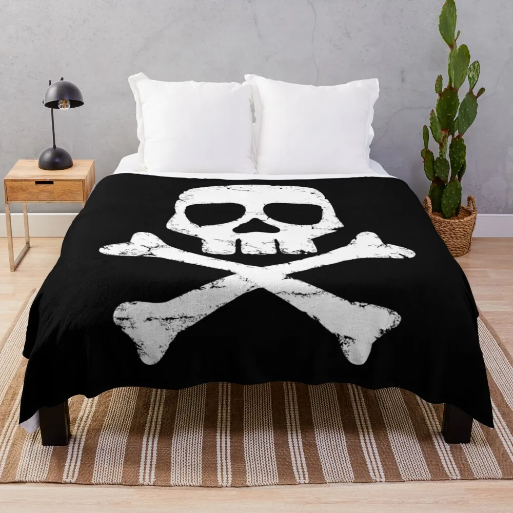 

Captain Harlock's Jolly Roger Throw Blanket Sofa Blanket Plaid Blankets For Sofas