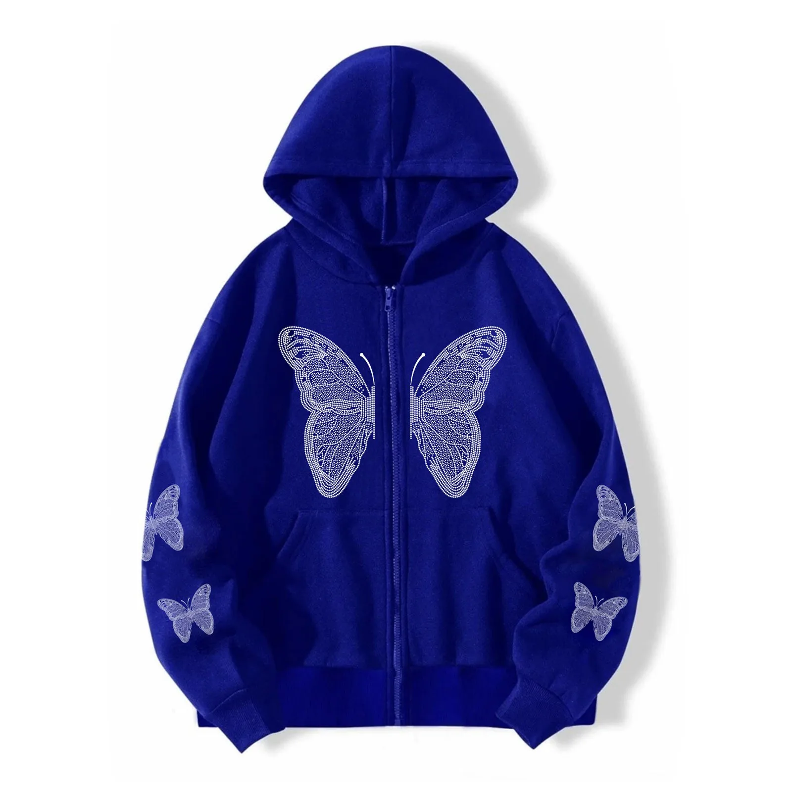 

Y2k Hoodies For Women Butterfly Graphic Sweatshirts For Women Vintage Hoodie Grunge Aesthetic Streetwear Women Clothes Outerwear