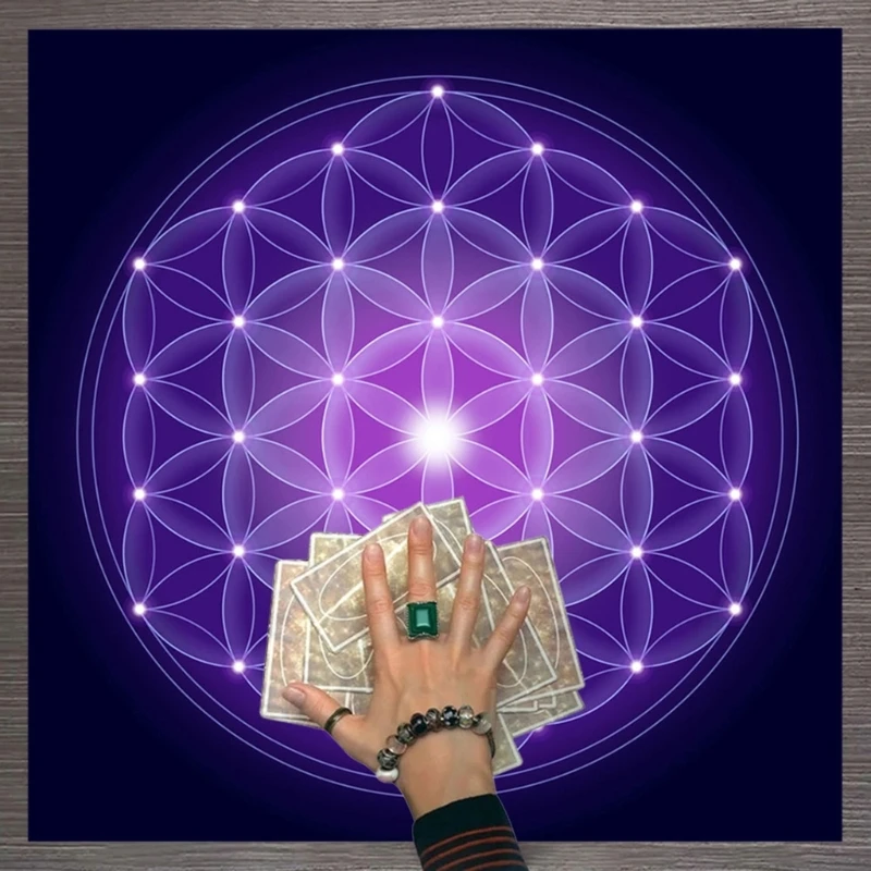Square Flannel Tarot Altar Cloth Card Board Game Astrology Oracles Card Pad Table Cover Card Mat Divination Tablecloth