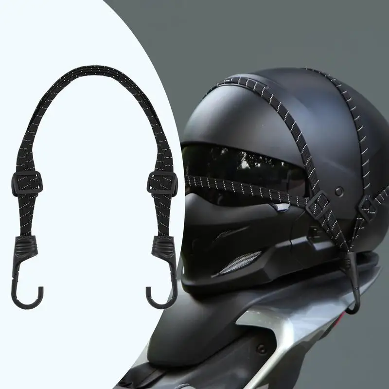 Motorcycle Bungee Cords With Hook Motorcycle Binding Rope Multi-function Reflective Luggage Rope For Hat Scooter Binding Elastic