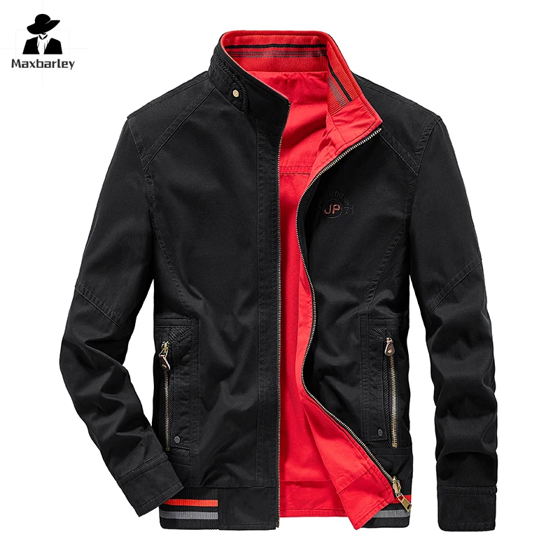 Retro Double-sided Jacket Men's Spring Pure Cotton Travel Windproof Army Combat Jacket Brand Retro Coat Men's Work Clothes