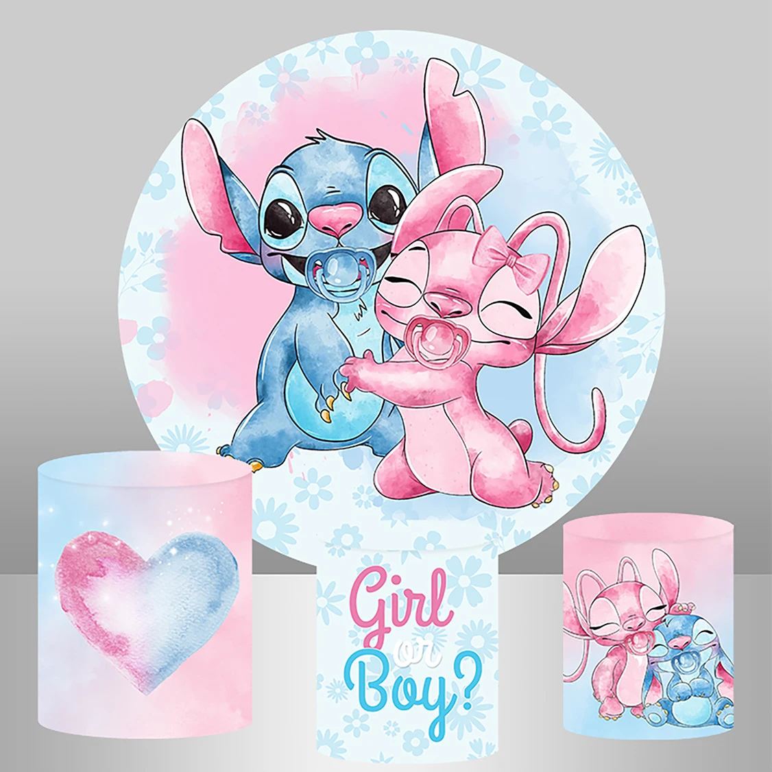 Stitch And Angel Gender Reveal Backdrop Retail Stores Www stitch-and-angel-gender-reveal-backdrop-retail-stores-www
