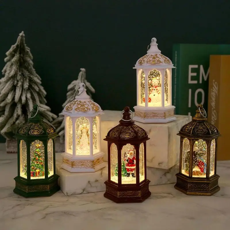 Lanternes Décoratives De Noël LED - Père Noël, Bonhomme De Neige, Suspendues, Sans Flamme