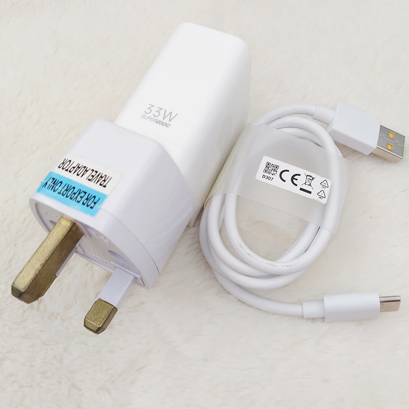 OPPO-cargador Super VOOC 11V3A, 33W, adaptador de carga rápida con enchufe  Original de EE. UU./UE/Reino Unido, Cable USB tipo C para Find X6 X5 Pro  Reno 7SE 6 5 - AliExpress