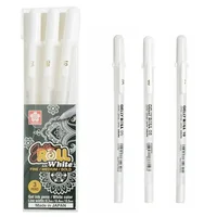 3PCS SAKURA Gelly Roll Gel Pens Highlight Marker for Journaling Art Drawing Classic White Ink Assorted Point Fine Medium Bold 1