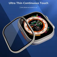 Coque en alliage et verre guatémaltèque pour Apple Watch Ultra 2 49mm, protecteur d'écran anti-rayures pour iWatch Ultra 49mm, film de couverture 2