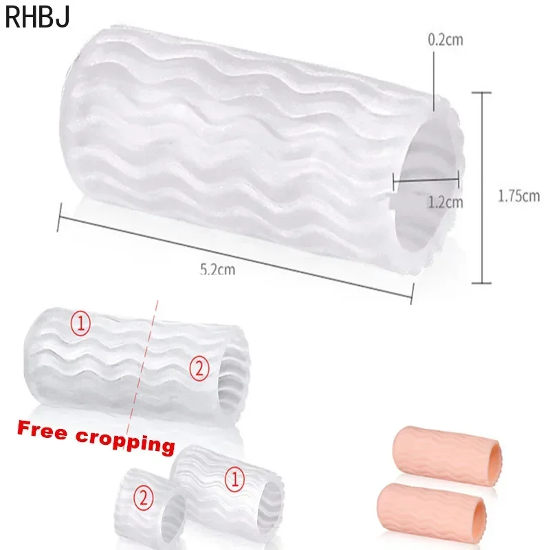 (2/6piece) Silicone Toe Protective Cover Anti-Friction Breathable Pain Relief Overlap Separation Orthotics Gel Toe Cap Protector