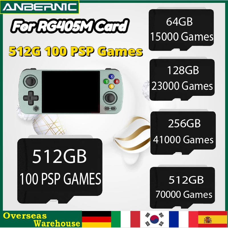 512G ANBERNIC RG405M sd memory card Video game consoles Classic mini