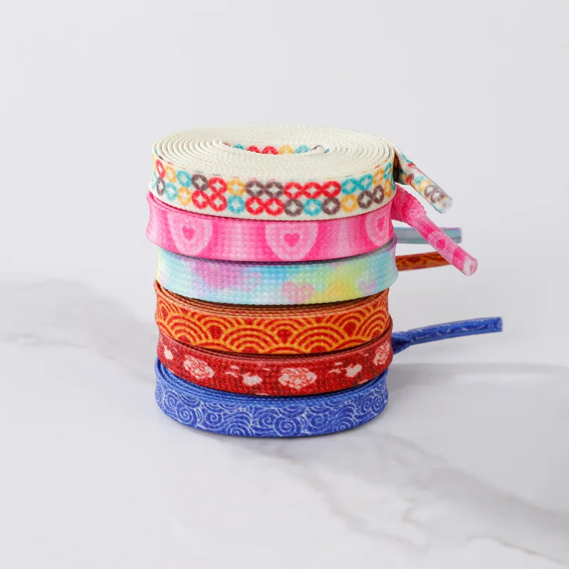 Colored Flat Shoe Laces Anti Slip Wear Resistant